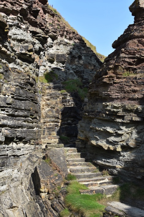 Steps up to Brough of Deerness, Orkney